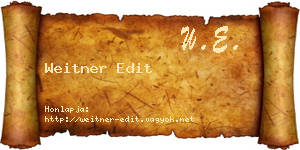 Weitner Edit névjegykártya